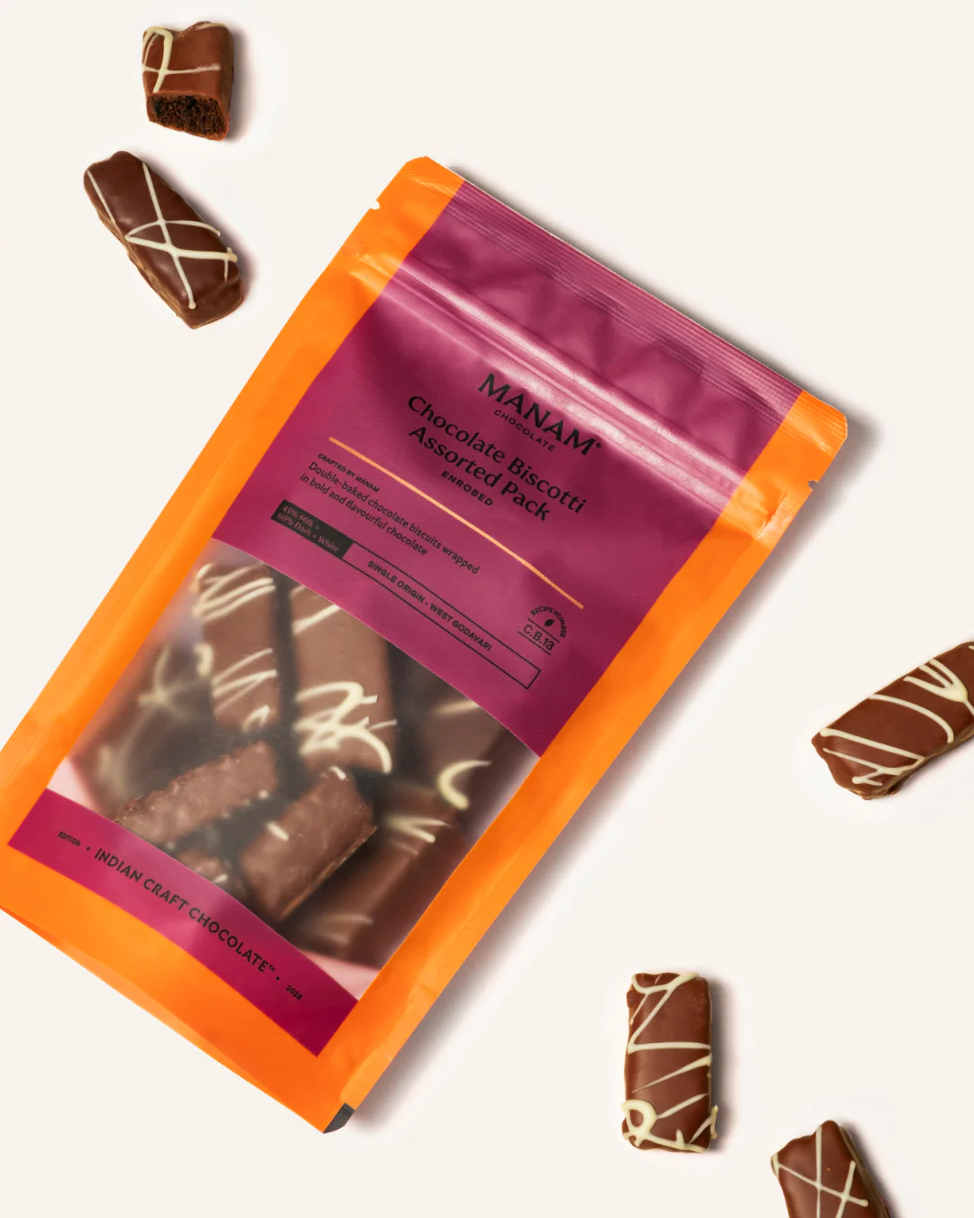 Chocolate Biscotti - 45% Milk & 60% Dark & White - Image 2