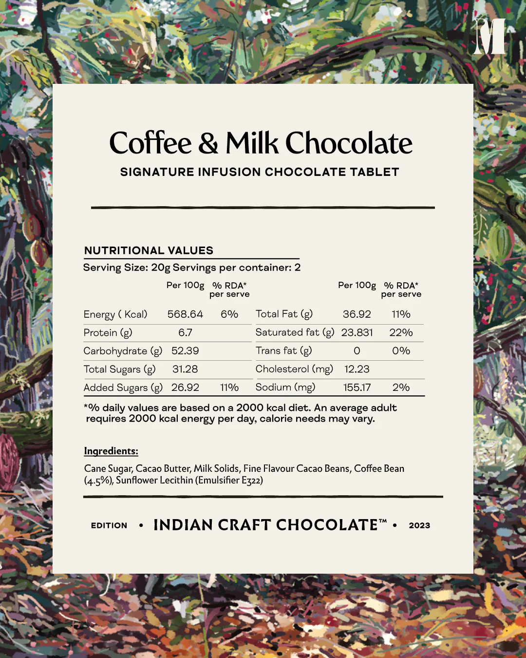 Coffee & Milk Chocolate Infusion Tablet - 38% Dark Milk - Image 4