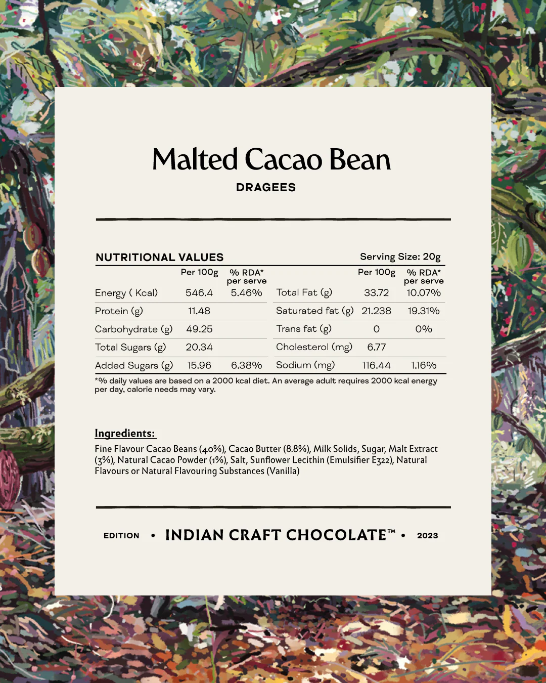 Malted Cacao Beans Chocolate Dragees - 43% Malt Milk - Image 5